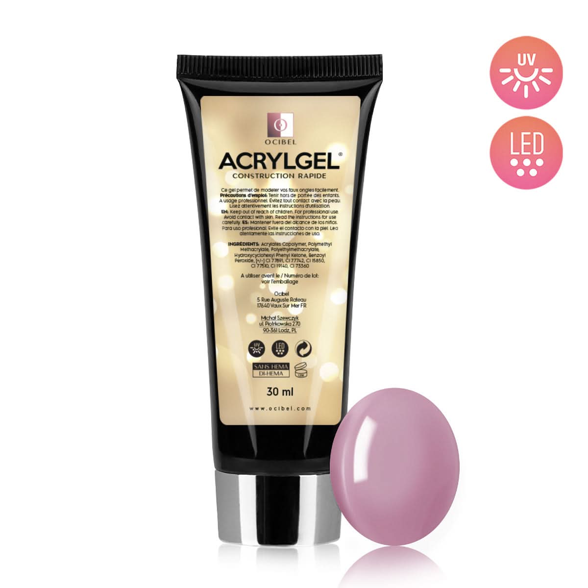 ✨ AcrylGel UV/LED 30g – Sans HEMA / DI-HEMA | Résultat Pro & Tenue Parfaite - Nude 04