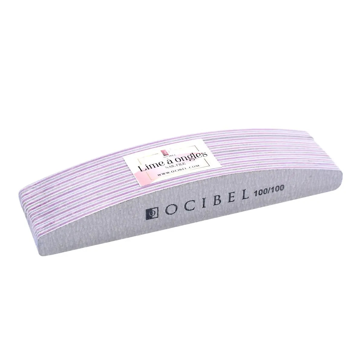 50 Limes à ongles Zèbre Demi Lune Bateau 100/100 Premium OCIBEL