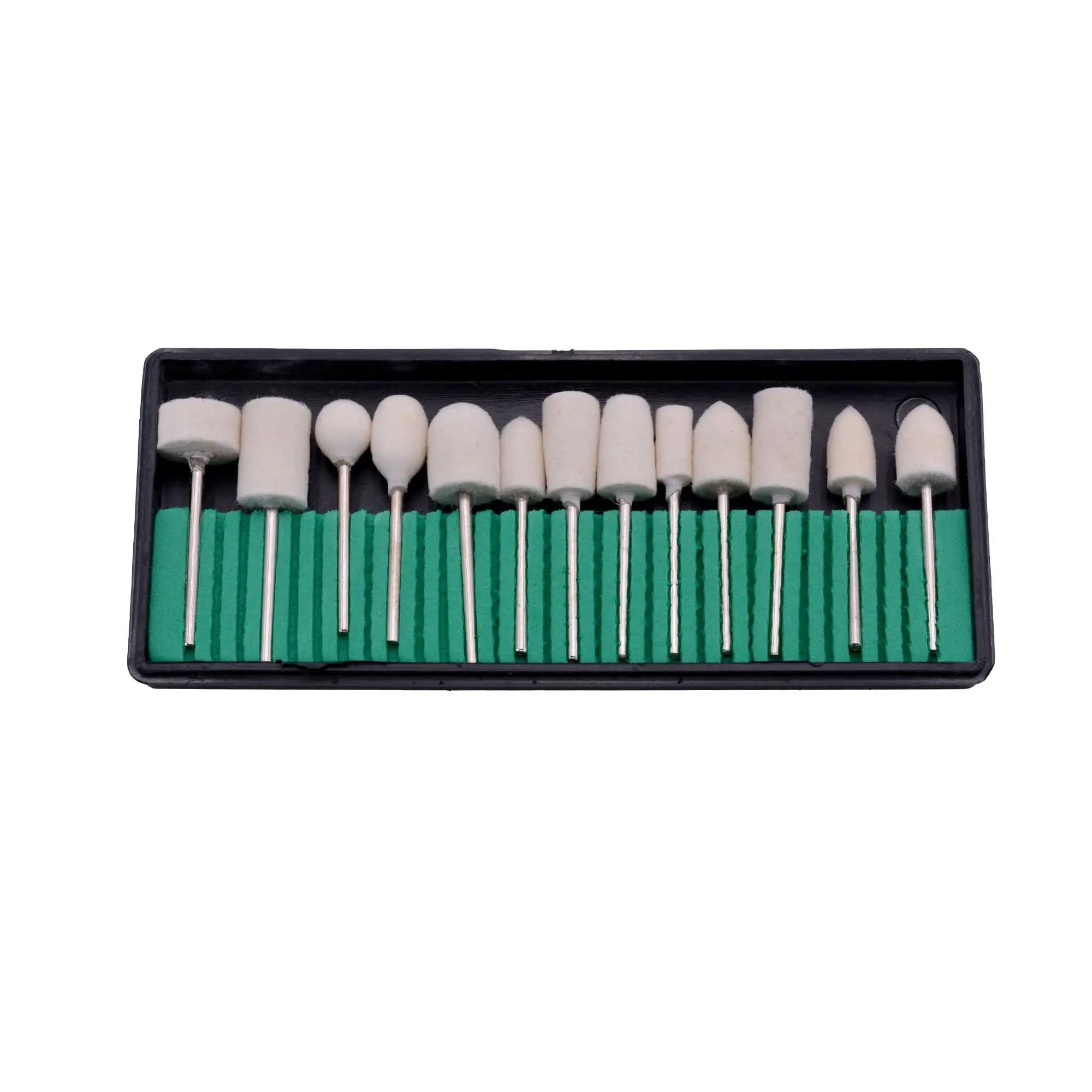 Coffret 13 Embouts  de ponceuses Feutre de Laine pour Polissage OCIBEL