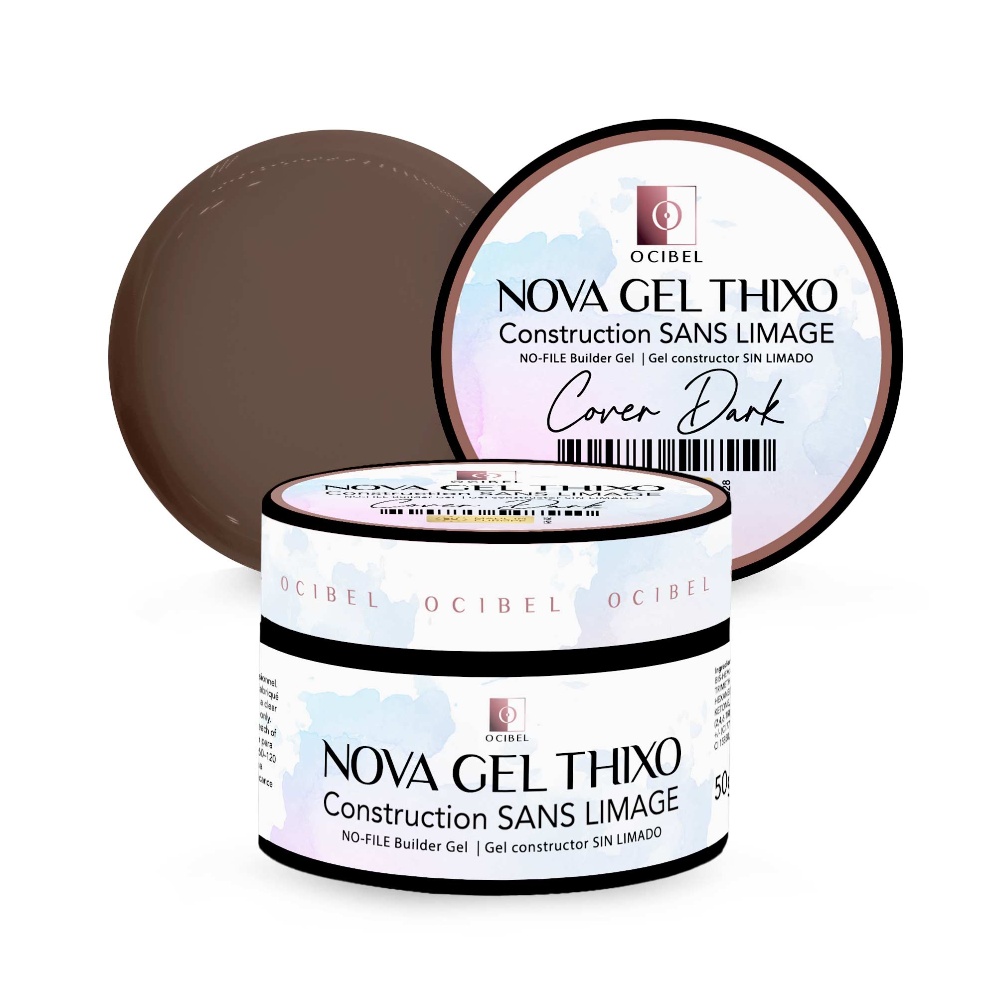 Gel de Construction Thixo SANS LIMAGE 50g - Sans TPO & HEMA - Cover Dark OCIBEL