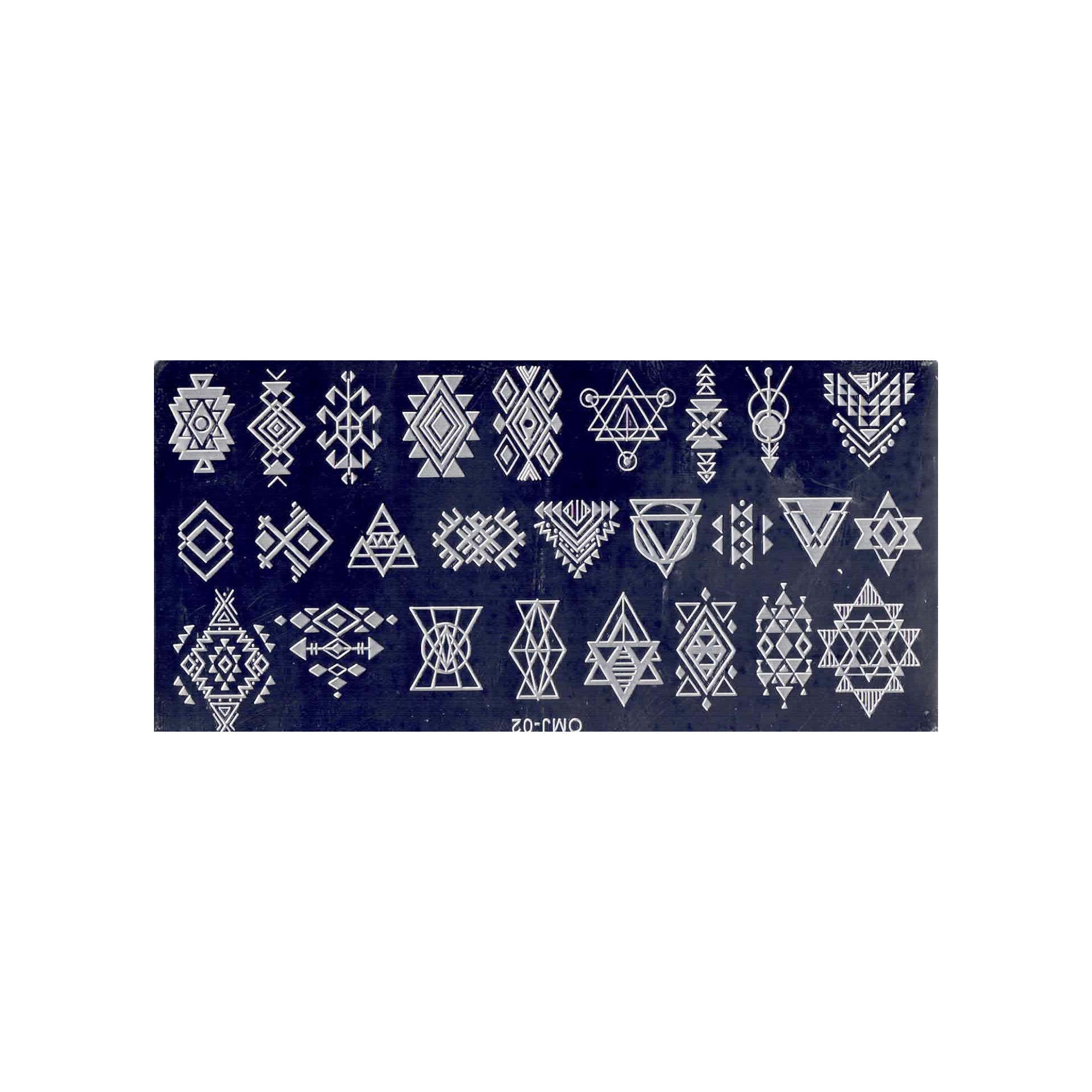 Plaque de Stamping pour Ongles Thème : Motif OCIBEL