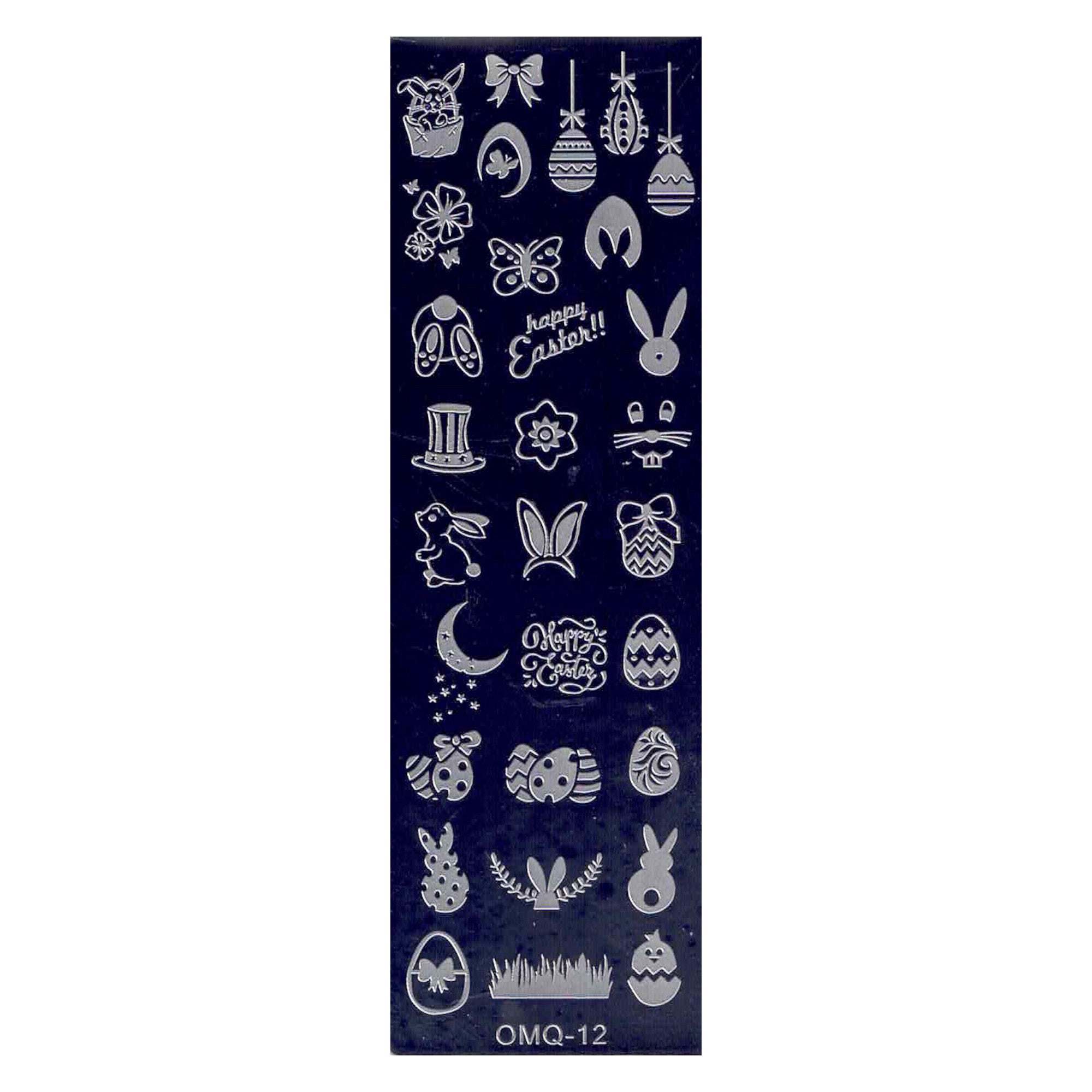 Plaque de Stamping pour Ongles Thème : Pâques OCIBEL