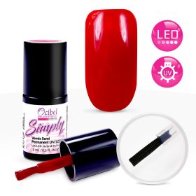 Vernis Semi Permanent UV / LED Simply 1 Couche 5ml - Rouge #2332