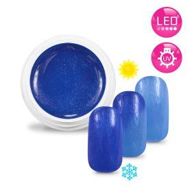 Gel UV / LED Couleur Thermo Métallisé Bleu Foncé / Bleu Clair - 5ml