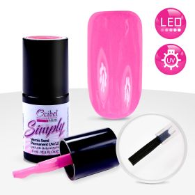 Vernis Semi Permanent UV / LED Simply 1 Couche 5ml - Rose Tropical #2577