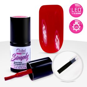 Vernis Semi Permanent UV / LED Simply 1 Couche 5ml - Rouge Glamour #2581