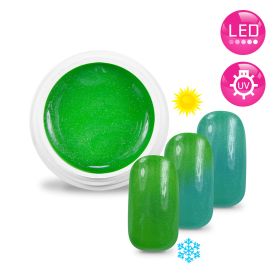 Gel UV / LED Couleur Thermo Métallisé Vert / Vert Frais - 5ml