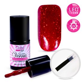 Vernis Semi Permanent UV / LED 5ml - Pailleté Rubis Rouge #2792