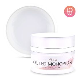Gel LED Monophase Blanc Laiteux 50 g (Base Construction Finition)