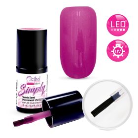 Vernis Semi Permanent UV / LED Simply 1 Couche 5ml - Rose Translucide Nacré #2985