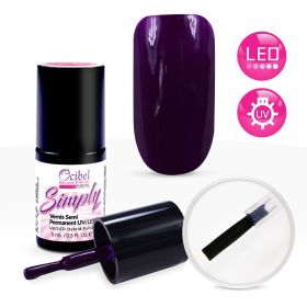 Vernis Semi Permanent UV / LED Simply 1 Couche 5ml - Violet #2370