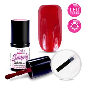 Vernis Semi Permanent UV / LED Simply 1 Couche 5ml - Rouge Intense #2713